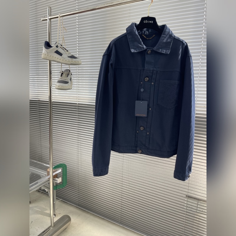 -Louis Vuitton 牛仔卡車夾克 定制臻品純棉厚織丹甯布 質感細膩