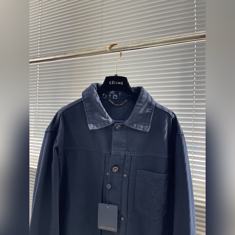 -Louis Vuitton 牛仔卡車夾克 定制臻品純棉厚織丹甯布 質感細膩