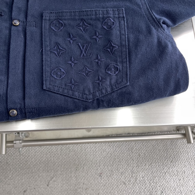 -Louis Vuitton 牛仔卡車夾克 定制臻品純棉厚織丹甯布 質感細膩