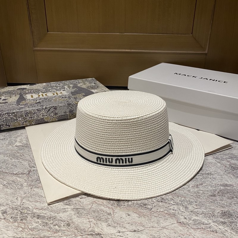 MiuMiu繆繆 大檐草帽