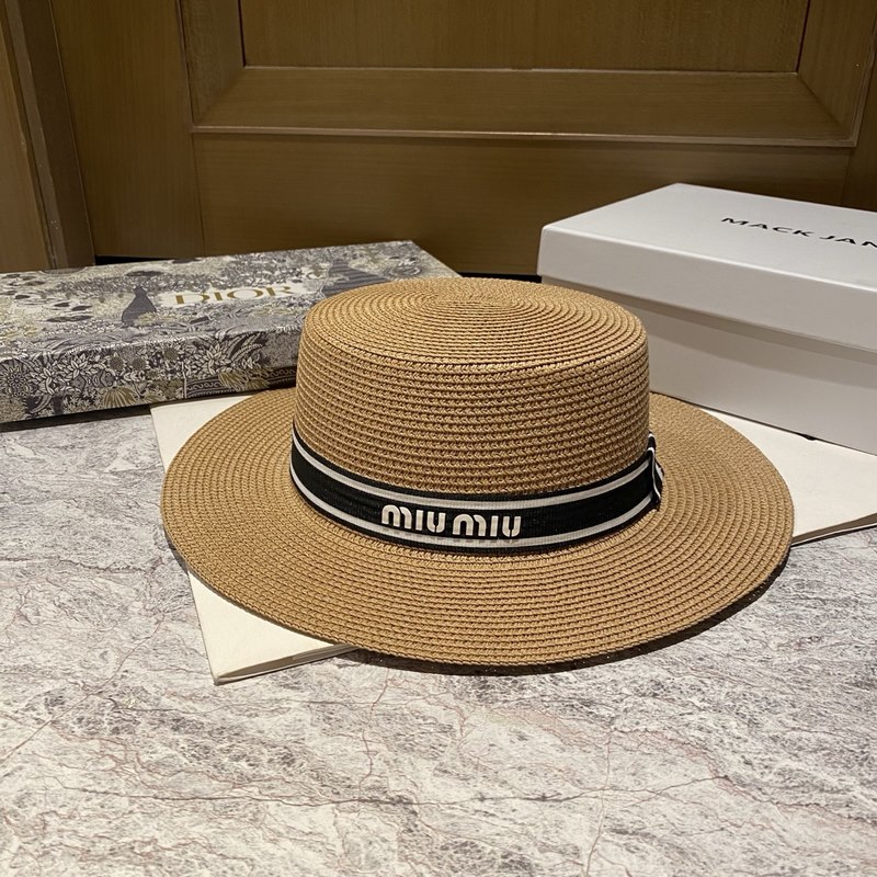 MiuMiu繆繆 大檐草帽