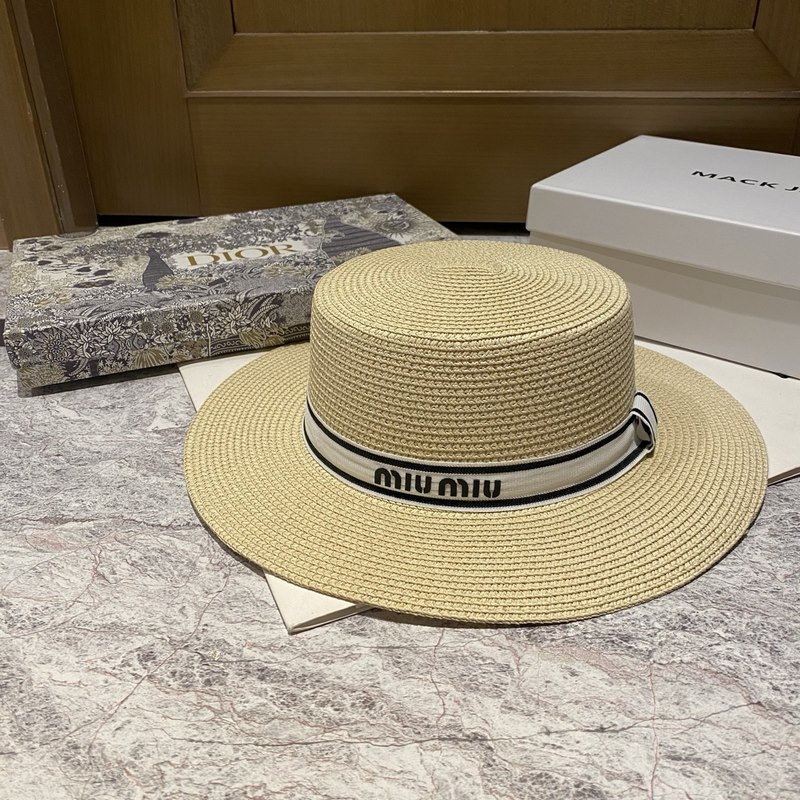MiuMiu繆繆 大檐草帽