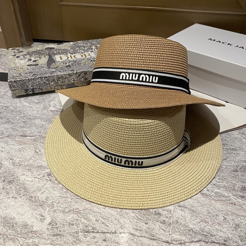 MiuMiu繆繆 大檐草帽