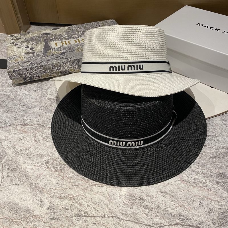 MiuMiu繆繆 大檐草帽