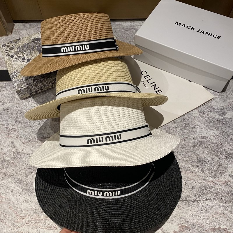 MiuMiu繆繆 大檐草帽