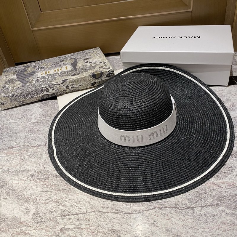 MiuMiu繆繆 大檐草帽