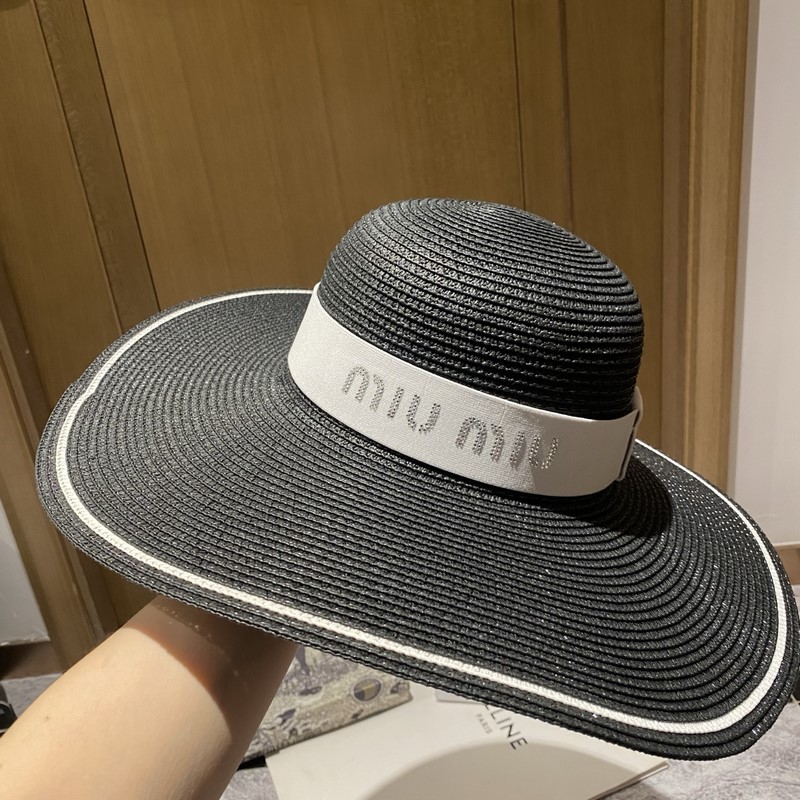 MiuMiu繆繆 大檐草帽