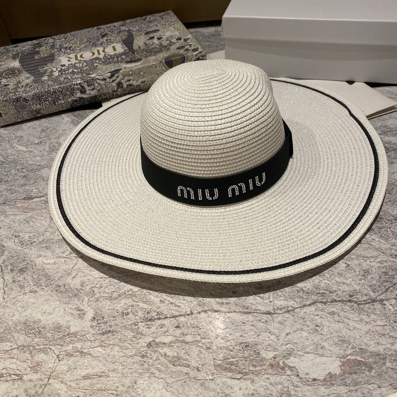 MiuMiu繆繆 大檐草帽