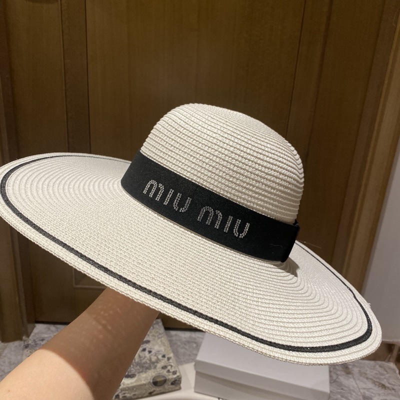 MiuMiu繆繆 大檐草帽