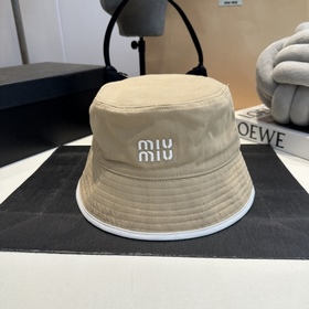 miumiu繆繆26ss新款帆布漁夫帽 雙面學院風漁夫帽，清新文藝配包裝