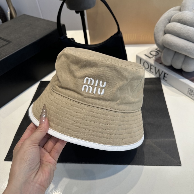 miumiu繆繆26ss新款帆布漁夫帽 雙面學(xué)院風(fēng)漁夫帽，清新文藝配包裝
