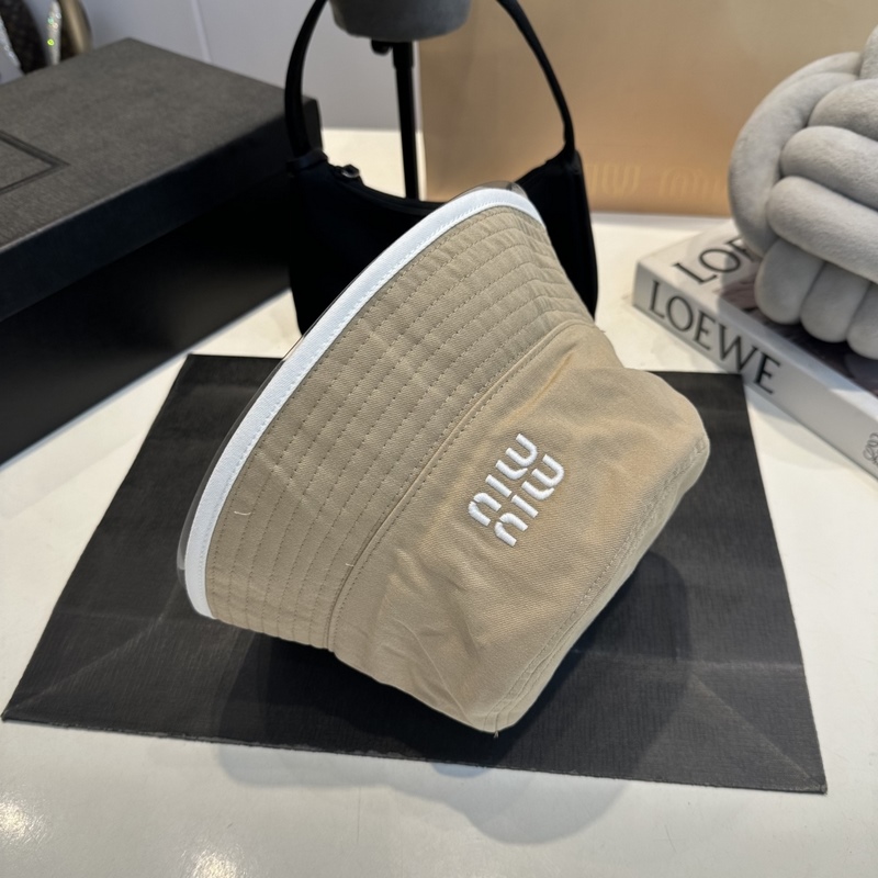 miumiu繆繆26ss新款帆布漁夫帽 雙面學(xué)院風(fēng)漁夫帽，清新文藝配包裝