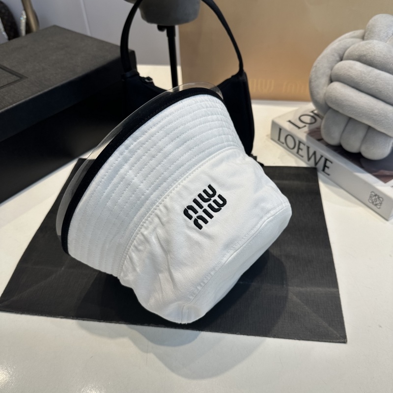 miumiu繆繆26ss新款帆布漁夫帽 雙面學(xué)院風(fēng)漁夫帽，清新文藝配包裝