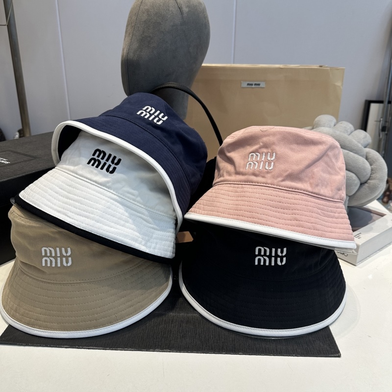 miumiu繆繆26ss新款帆布漁夫帽 雙面學(xué)院風(fēng)漁夫帽，清新文藝配包裝