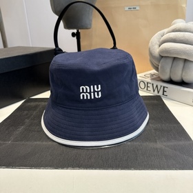 miumiu繆繆26ss新款帆布漁夫帽 雙面學院風漁夫帽，清新文藝配包裝