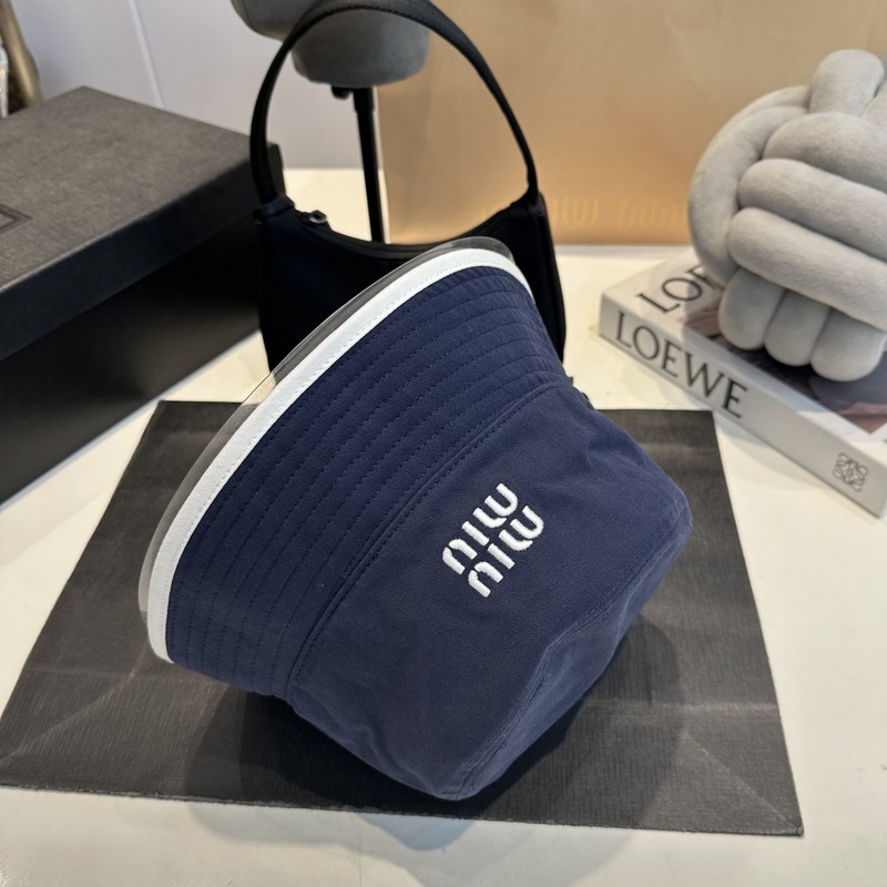 miumiu繆繆26ss新款帆布漁夫帽 雙面學院風漁夫帽，清新文藝配包裝