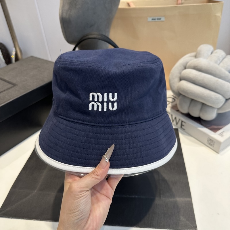 miumiu繆繆26ss新款帆布漁夫帽 雙面學院風漁夫帽，清新文藝配包裝