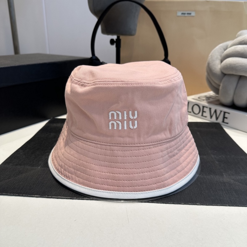 miumiu繆繆26ss新款帆布漁夫帽 雙面學院風漁夫帽，清新文藝配包裝