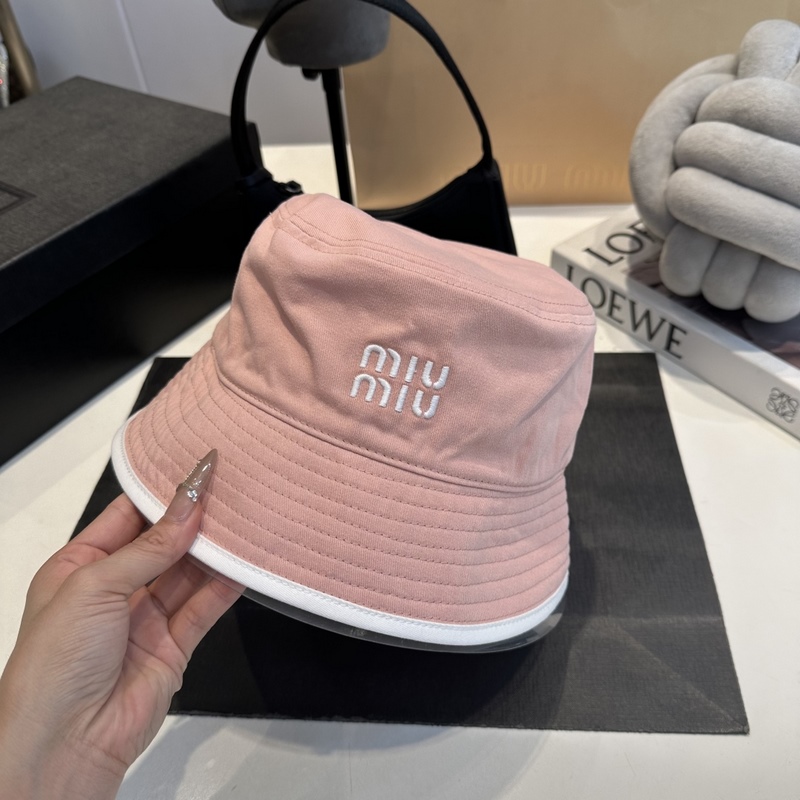 miumiu繆繆26ss新款帆布漁夫帽 雙面學院風漁夫帽，清新文藝配包裝