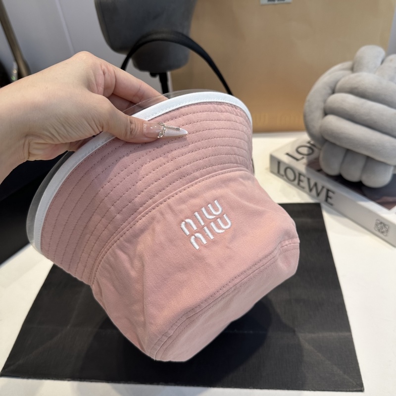 miumiu繆繆26ss新款帆布漁夫帽 雙面學院風漁夫帽，清新文藝配包裝