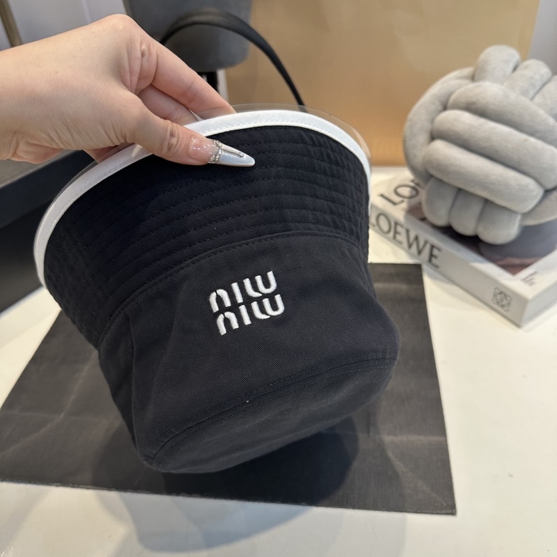 miumiu繆繆26ss新款帆布漁夫帽 雙面學院風漁夫帽，清新文藝配包裝