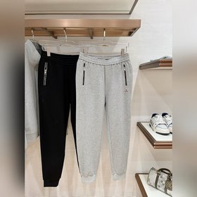 冬 蒙口前袋拉鍊帶字母定制設計 正常版型 螺紋褲腳 毛圈面料 M-XXXL