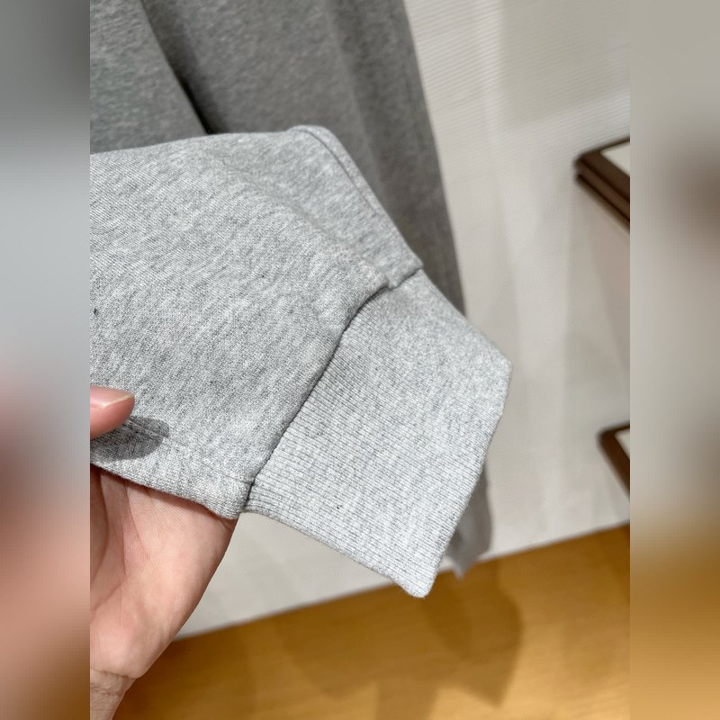 冬 蒙口前袋拉鍊帶字母定制設計 正常版型 螺紋褲腳 毛圈面料 M-XXXL