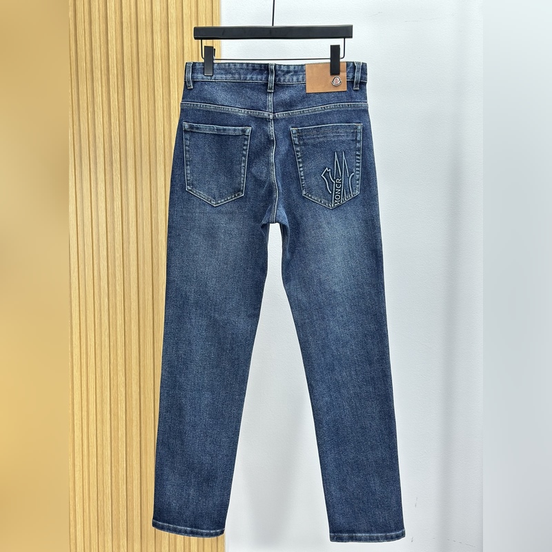 Moncler 蒙口四季款牛仔 2026ss新款修身牛仔褲 完美洗水工藝 定制頂