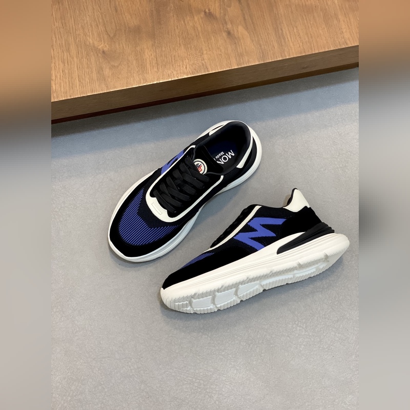 Moncler，蒙口男士休閑運(yùn)動(dòng)鞋，具有舒適防滑性能，采用一體成型進(jìn)口飛織科技面