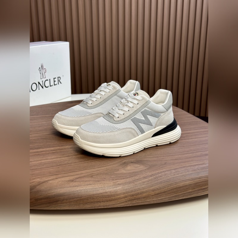 Moncler蒙口 男鞋運動鞋，進口牛皮面、氯丁橡膠 各種材質拼接打造，鞋面采用