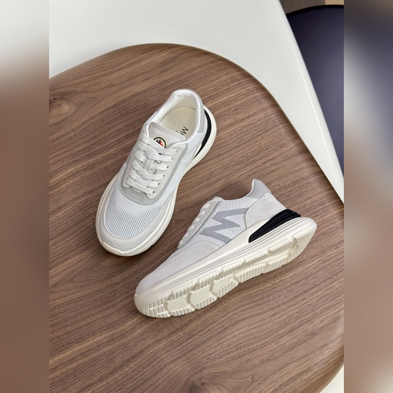 Moncler蒙口 男鞋運動鞋，進口牛皮面、氯丁橡膠 各種材質拼接打造，鞋面采用