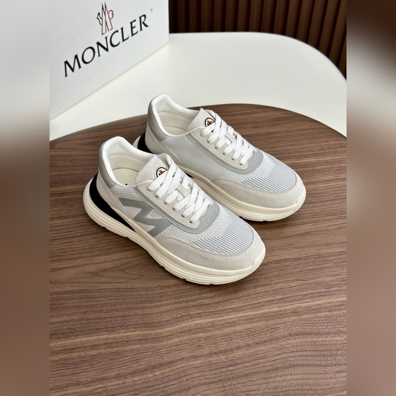 Moncler蒙口 男鞋運動鞋，進口牛皮面、氯丁橡膠 各種材質拼接打造，鞋面采用