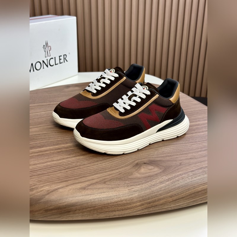 Moncler蒙口 男鞋運(yùn)動(dòng)鞋，進(jìn)口牛皮面、氯丁橡膠 各種材質(zhì)拼接打造，鞋面采用