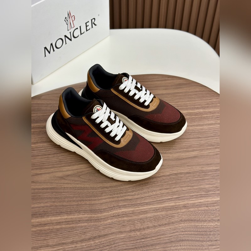 Moncler蒙口 男鞋運(yùn)動(dòng)鞋，進(jìn)口牛皮面、氯丁橡膠 各種材質(zhì)拼接打造，鞋面采用