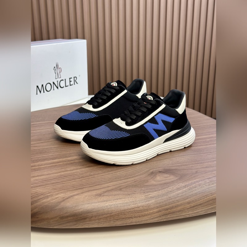 Moncler蒙口 男鞋運動鞋，進口牛皮面、氯丁橡膠 各種材質拼接打造，鞋面采用