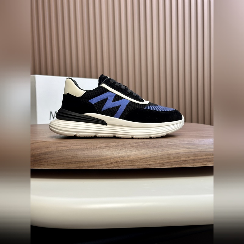 Moncler蒙口 男鞋運動鞋，進口牛皮面、氯丁橡膠 各種材質拼接打造，鞋面采用