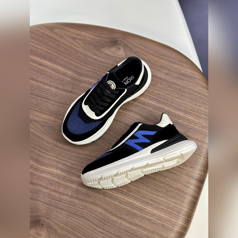 Moncler蒙口 男鞋運動鞋，進口牛皮面、氯丁橡膠 各種材質拼接打造，鞋面采用