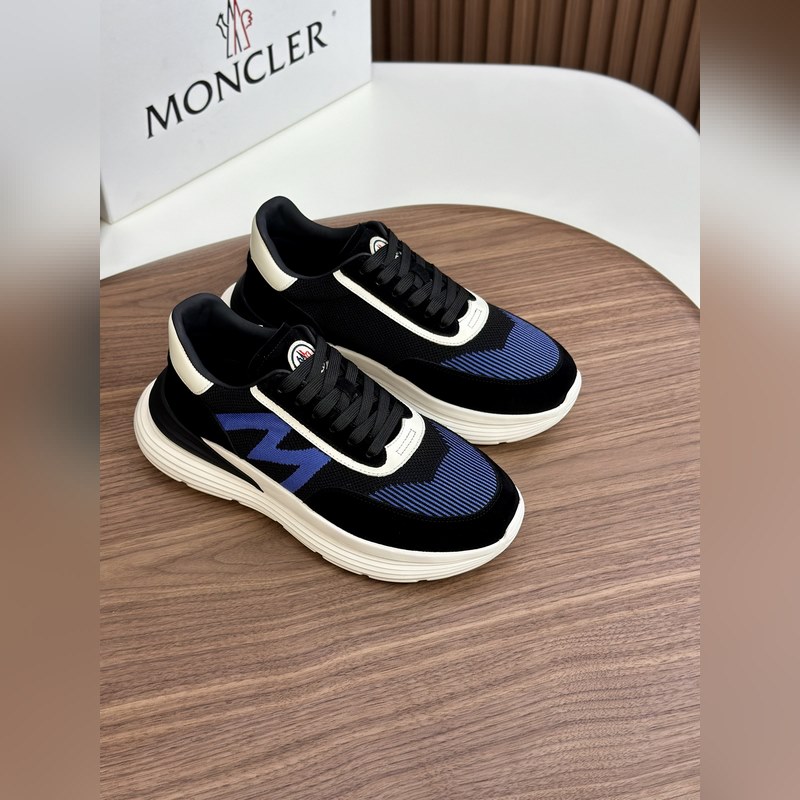 Moncler蒙口 男鞋運動鞋，進口牛皮面、氯丁橡膠 各種材質拼接打造，鞋面采用