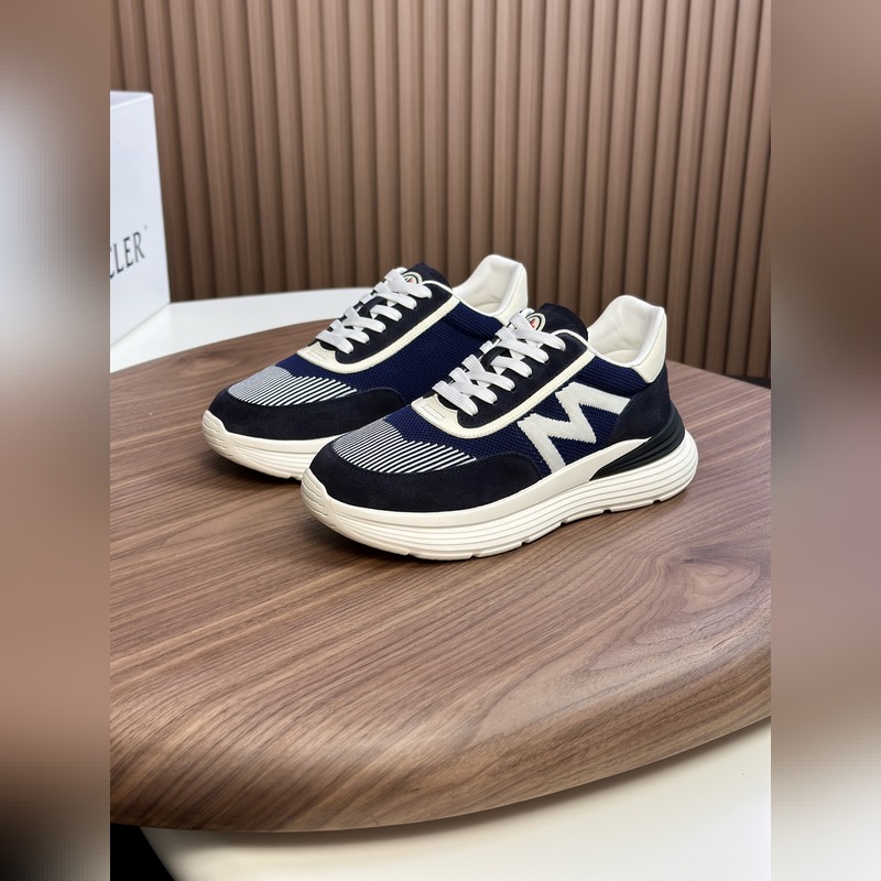 Moncler蒙口 男鞋運(yùn)動鞋，進(jìn)口牛皮面、氯丁橡膠 各種材質(zhì)拼接打造，鞋面采用