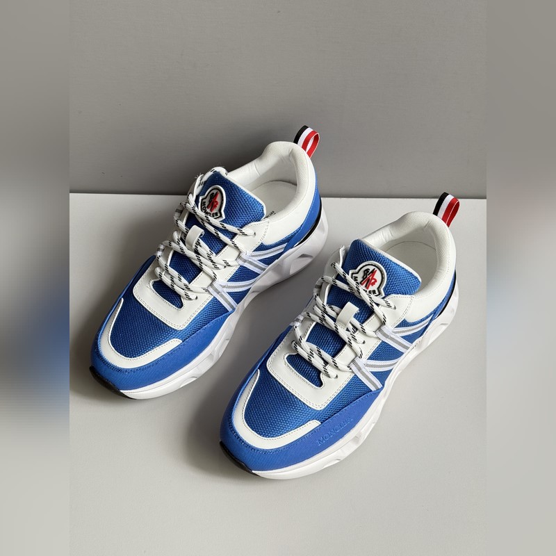 Moncler蒙口 男鞋運動鞋，進口牛皮面、氯丁橡膠 各種材質拼接打造，鞋面采用