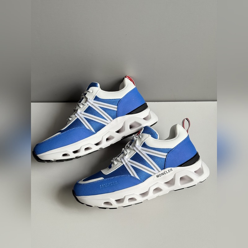 Moncler蒙口 男鞋運動鞋，進口牛皮面、氯丁橡膠 各種材質拼接打造，鞋面采用