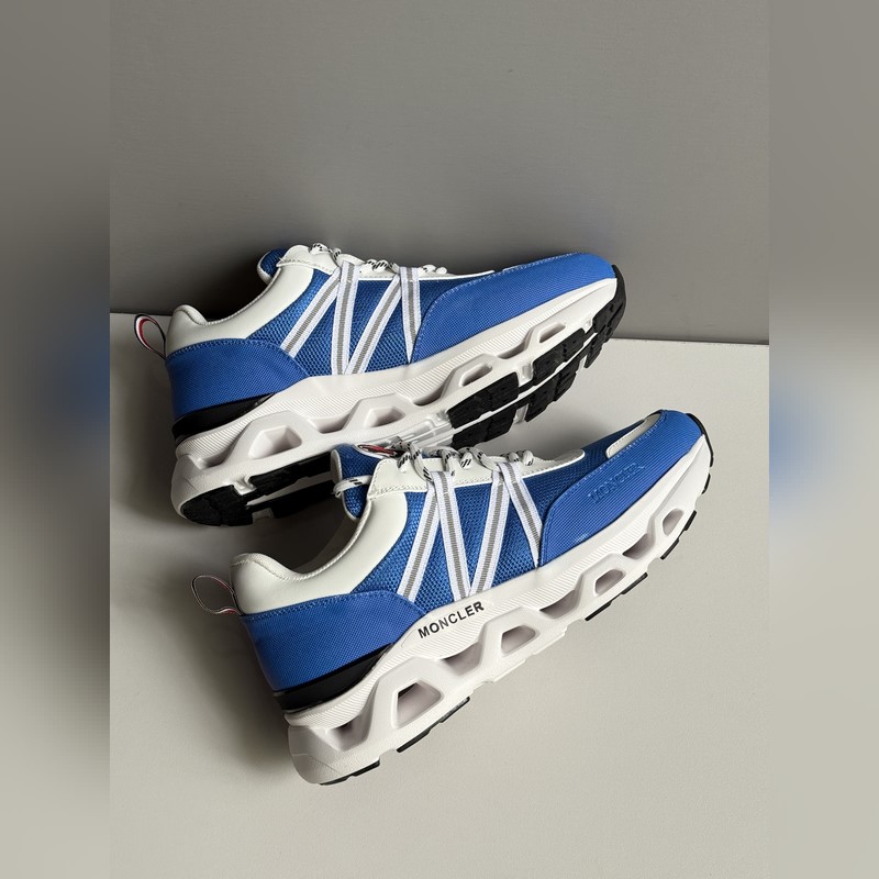 Moncler蒙口 男鞋運動鞋，進口牛皮面、氯丁橡膠 各種材質拼接打造，鞋面采用