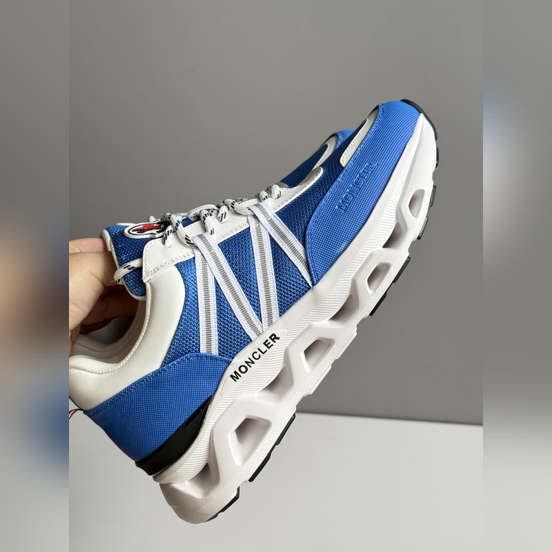 Moncler蒙口 男鞋運動鞋，進口牛皮面、氯丁橡膠 各種材質拼接打造，鞋面采用