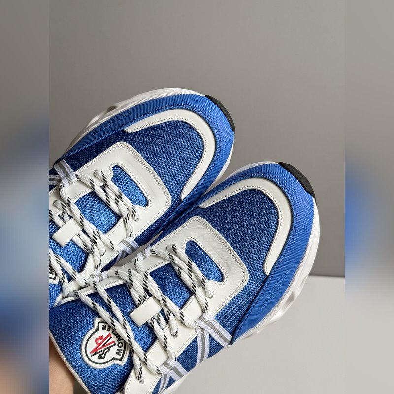 Moncler蒙口 男鞋運動鞋，進口牛皮面、氯丁橡膠 各種材質拼接打造，鞋面采用