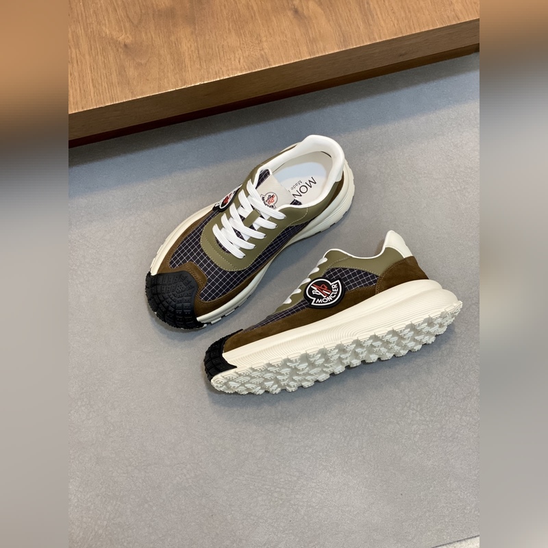 Moncler蒙口 男鞋運動鞋，進口透氣網面、氯丁橡膠 各種材質拼接打造，鞋面采