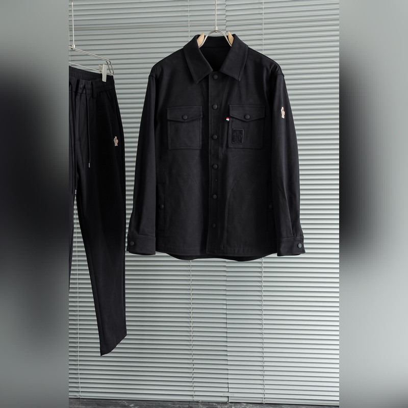 Moncler 蒙口2026FW新品100%全棉休閑時尚套裝#[直筒長褲 翻領外
