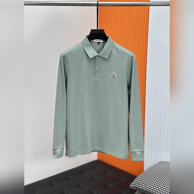 Moncler 蒙口.26ss早秋男士長(zhǎng)袖polo衫. 男士翻領(lǐng)商務(wù)休閑短袖Po