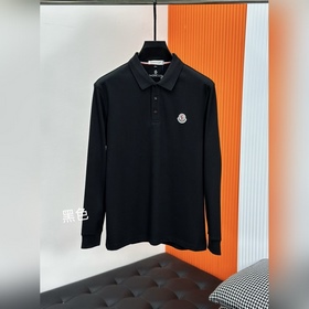 Moncler 蒙口.26ss早秋男士長袖polo衫. 男士翻領商務休閑短袖Po
