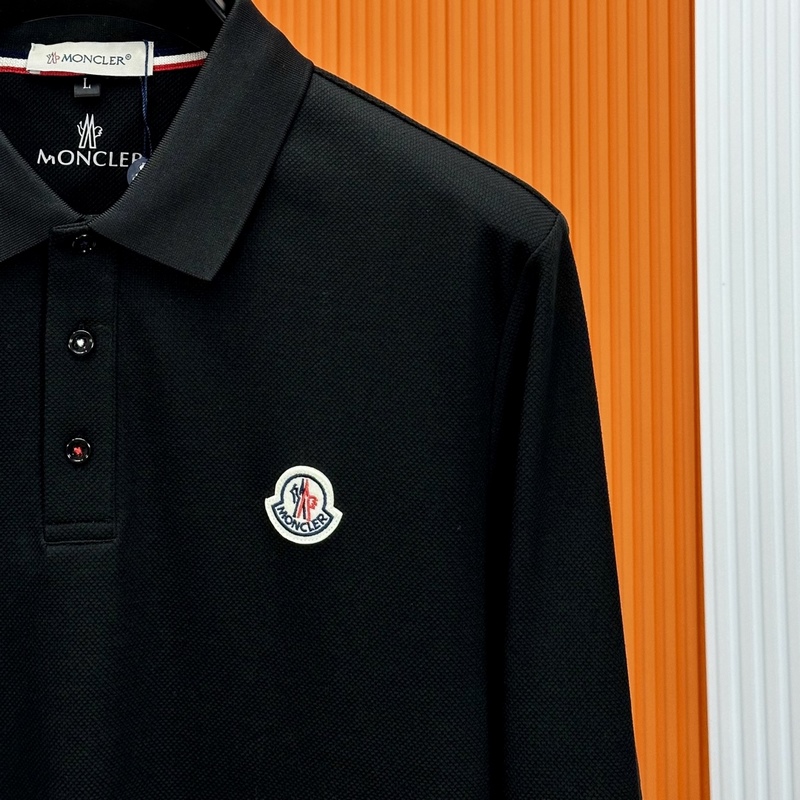 Moncler 蒙口.26ss早秋男士長袖polo衫. 男士翻領商務休閑短袖Po