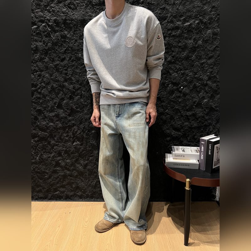 蒙口2026早秋新款刺繡章仔l(wèi)ogo純棉寬松休閑衛(wèi)衣 精選優(yōu)質(zhì)純棉面料，柔軟親膚